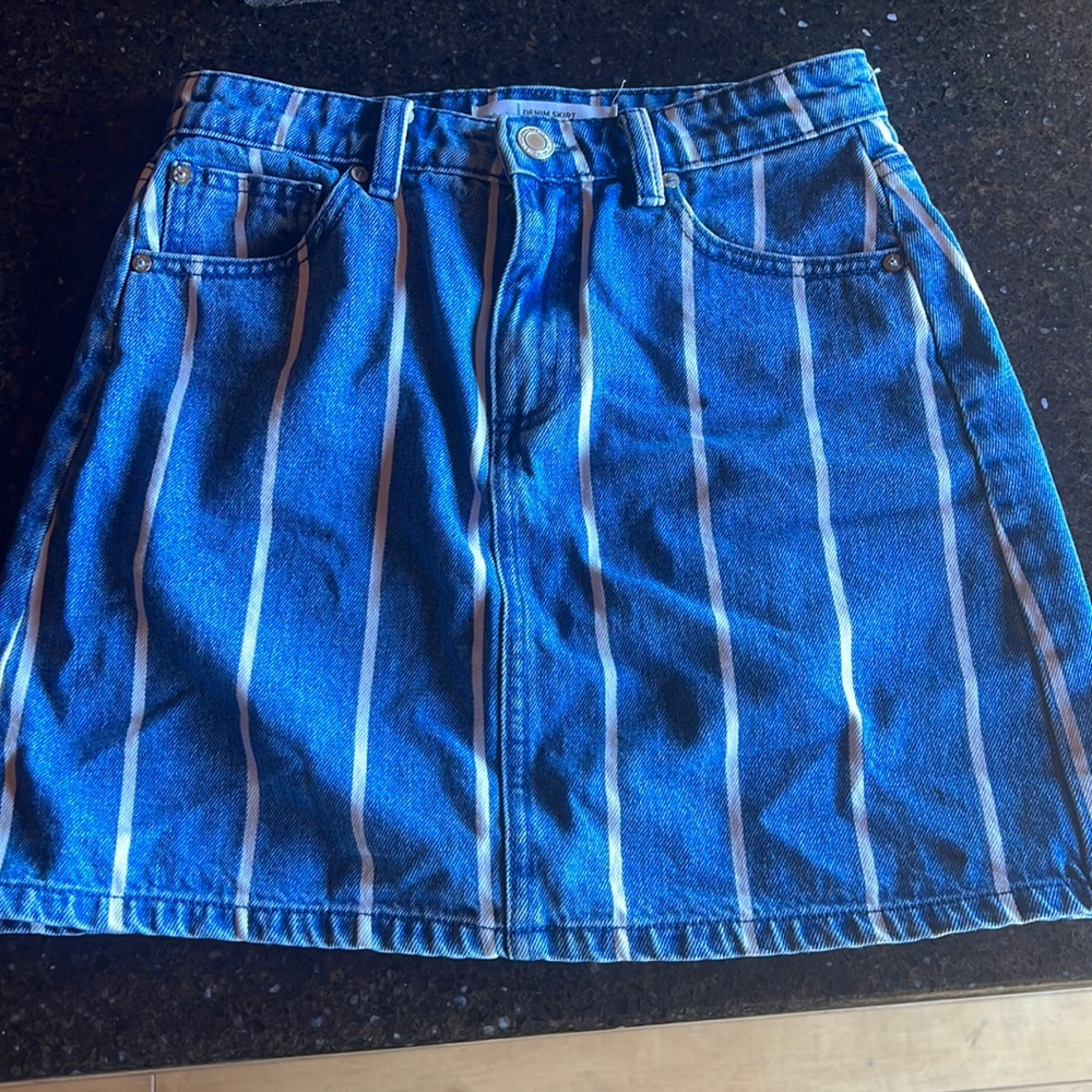 Denim mini skirt